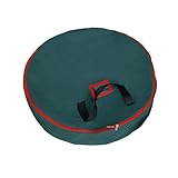 Kranzhalter Tasche - 60 cm / 24 Zoll Weihnachtskranz Reißverschlusstasche Großer Kranzbehälter |...