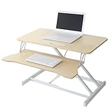 Stehpult-Konverter höhenverstellbarem,Steh-Sitz-Arbeitsplatz für zwei Monitore Laptop,Breiter...