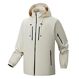 Generisch Wanderjacke Herren Regenjacke Männer Kapuzenjacke Atmungsaktive Leichte Fahrrad...