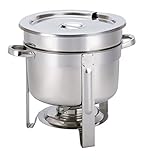 METRO Professional Chafing Dish/Suppenstation, Edelstahl, 9.8 L, rund, Suppenwärmer mit Deckel,...