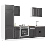 Emmtore 7-TLG. Küchenschrank-Set Holzwerkstoff, Küchenzeile Einbauküche, Schrank-Set,...