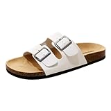 Jifenkla Pantoletten für Damen ud Herren, Sandalen Sommer mit Kork, Rutschfest Schlappen...