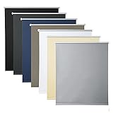 WOLTU Verdunkelungsrollo ohne Bohren, Thermo Verdunkelungsrollo mit Kette, Sichtschutz, für Türen...