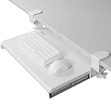 VIVO MOUNT-KB05ES-W Kleine Tastaturablage, ausziehbar unter dem Schreibtisch, mit extra stabilem...