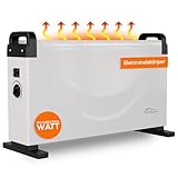 Tronitechnik® Elektroheizer Konvektor Heizgerät Heizkörper mit 3 Leistungsstufen 750/1250/2000...