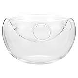 Veemoon Glas Salatschüssel mit Trockeneis Effekt Mundgeblasene Hitze und Kältebeständige...