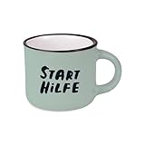 Espressotasse vintage| Mini Keramik Becher zum verschenken | 95 ml | Starthilfe, Grau