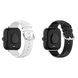 Armband Kompatibel mit Xiaomi Smart Band 8 Pro Lederarmband, Klassisches Leder Uhrenarmband...