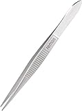 REMOS Splitterpinzette aus rostfreiem Edelstahl mit gezahnter Spitze - 8 cm