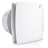 SWANEW Ø100mm Badlüfter Ventilator mit Feuchtesensor,Abluftventilator mit Rückstauklappe und...