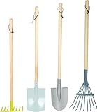 small foot Gartenwerkzeug-Set aus Holz und Metall, Gartenspielzeug für Kinder ab 3 Jahren in...