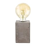 EGLO Tischlampe Prestwick, Tischleuchte Vintage, Industrial, Retro, Nachttischlampe aus Beton in...