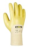 teXXor Handschuhe Nitril-Handschuhe Strickbund gelb XL/10