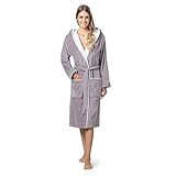 Twinzen Bademantel Damen Frottee Taupe - Baumwollsamt - Bademantel Damen Bauwolle Velours Bademantel...