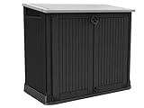 Keter Store-it-Out Midi Mülltonnenbox, 130x74x110cm, Robuste Abfallbehälter-Lösung, 845L,...