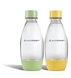 SodaStream DuoPack Kunststofflaschen Fuse 0,5L, spülmaschinengeeignet, grün & gelb, 2er-Pack