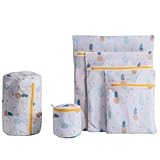 DECOMELODY Mesh Wäschebeutel Feines Netz mit Reißverschluss Schonend für Empfindliche Kleidung...