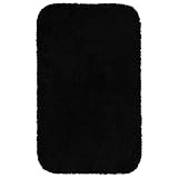 Garland Rug Serendipity Shaggy-Badteppich, Nylon, waschbar, 76,2 x 127 cm, Schwarz