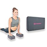 Schildkröt Unisex – Erwachsene Yogablock, Anthrazit, 960136, 22 x 15cm