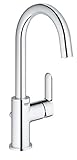 GROHE BauEdge, Waschtischarmatur hoch, wassersparend (Wasserhahn für das Bad, Badarmatur mit...