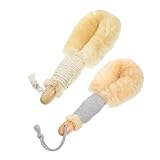 IWOWHERO 2 Stück Sisal Duschbürste mit Langem Griff und Baumwollseil Sanfte Natürliche...