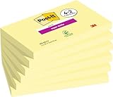 Post-it Super Sticky Notes Promotion, Kanariengelb, Packung mit 6 Blöcken, 90 Blatt pro Block, 76...