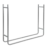 ESTEXO Brennholzregal Kaminholzregal Kaminholzständer Stapelhilfe Metall feuerverzinkt (120x24x95...