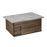 Relaxdays Igelhaus, Bausatz, Igelbau mit Boden, Rattenklappe & Labyrintheingang, Holz, HxBxT: 21 x...