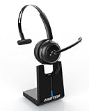 ANSTEN Headset Bluetooth V5.2 mit AI-Geräuschunterdrückung & Stummschalttaste, Headset mit...
