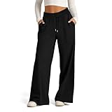 EMATOP Sweathose Damen Lang High Waist Jogginghose Casual Lose Sporthose Bequeme Einfarbig...