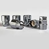 TRACER Felgenschloßmuttern M12x1.5 - Kegelbund 60° - Länge 34mm Schlüsselweite 19/21 mit 2x...