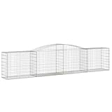 Gabionen mit Hochbogen 25 STK. 400x50x80100cm - Verzinktes Eisen für Gartenpflege, langlebig und...