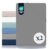 Dreamzie Spannbettlaken - Für Matratze 200 x 200 cm - 2er-Set - 100% Polyester Mikrofaser -...