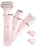 Rasierer Damen,3-In-1 Intimrasierer für Frauen,Gesichtshaarentferner für Frauen,Damenrasierer...