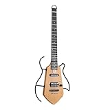 Kompakte E-Gitarre, kleine leichte Headless-Gitarre für Reisen und Übungen, tragbarer solider...