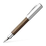 Faber-Castell 147580 - Füllfederhalter Ondoro Räuchereiche, Feder: M, Schaftfarbe: braun