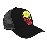 Baseballkappe Sizilianischer Flaggenschädel Baseball Cap Waschbare Baseballmütze Atmungsaktiv...