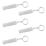 Zuofan 5 Stück Trillerpfeife, Signalpfeife, Notfallpfeife, Aluminiumlegierung Sport Pfeife, mit...
