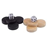32 Backgammon-Steine ​​aus Holz, 2,5 cm, Ersatzsteine, Exquisit Für Brettspiele, Lernen,...