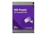 WD Purple interne Festplatte 2 TB (3,5 Zoll, Festplatte für Überwachungssysteme, 180 TB/Jahr...