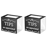 Generchin 2X Spendengläser für Geld, Acryl-Spendenkasse, Spendeneimer, 15,2 X 10,2 X 12,7 cm,...