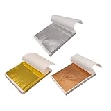 Cabilock 300 Blatt Teiliges Blattgold Goldfolie in Gold Roségold Silber für DIY Handwerk...
