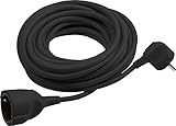 Meister Kunststoff-Verlängerungskabel 5 m – für innen (IP20) – Schuko-Kupplung – schwarz