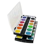 GEHA 721225 Deckfarbkasten mit 24 Farben und Deckweiss, 1 Stück