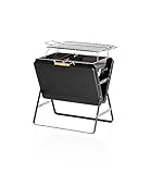 KENLUCK Festival Holzkohlegrill | 52x37x9 cm Koffergrill für 5-7 Person | Grill BBQ Klappgrill...