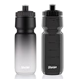 SLUXKE 1L Rad Trinkflasche 2 Set, Fahrrad Trinkflasche, 1000ml Auslaufsicher Rennrad Flaschen, BPA...