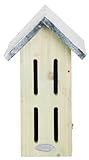Esschert Design Schmetterlingshaus, Nistkasten aus Holz mit Blechdach, ca. 19 cm x 15 cm x 33 cm