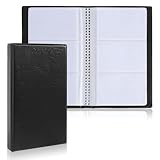 KUHAWL 2PCS Visitenkarten Aufbewahrung, Visitenkartenmappe für 240 Karten visitenkartenbox PU Leder...