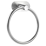 Handtuchring Handtuchhalter， 304 Edelstahl Wandmontage Rund Ohen Bohrer, Selbstklebend...