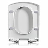GKJHTED Toilettensitz, multifunktional, leise schließend, PP, rechteckig, dick, stumm, 450 x 350 mm